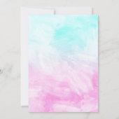 Cute Dreamweaver Unicorn Rainbow Cloud Birthday Pa Bedankkaart (Achterkant)