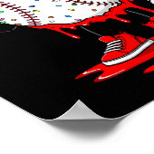 Cute Dripng Baseball Lover Valentines Day Boys Kid Poster (Hoek)