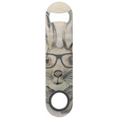 Cute drôle d'aquarelle lapin avec lunettes et écha (Dos)