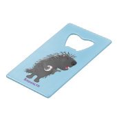 Cute drôle porc-épic avec dessin animé de banjo (Devant Angle)