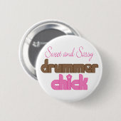 Cute Drummer Button (Voorkant /achterkant)
