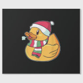 Cute Dub Duck Kerstmis Cadeaupapier (Vlak)