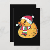 Cute Dub Duck Kerstmis Informatiekaartje (Voorkant / Achterkant)