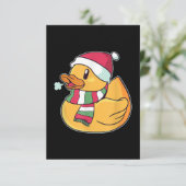 Cute Dub Duck Kerstmis Informatiekaartje (Staand voorkant)