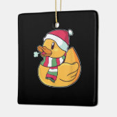 Cute Dub Duck Kerstmis Keramisch Ornament (Links)
