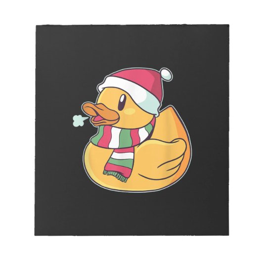 Cute Dub Duck Kerstmis Notitieblok (Voorkant)
