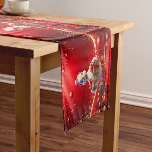 Cute Duck Christmas Holiday Table Runner Medium Tafelloper (Voorbeeld)