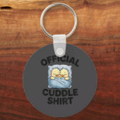 Cute Duck Couple Snuggle Cuddle  Sleutelhanger (Voorkant)