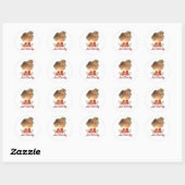 Cute Duck Fun Quote "Just Ducky" Ronde Sticker (Vel)