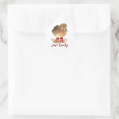 Cute Duck Fun Quote "Just Ducky" Ronde Sticker (Tas)