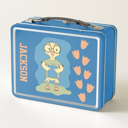 Cute Duck met Book Child's Lunchbox (Achterkant)