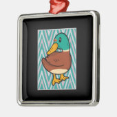 Cute Duck Metalen Ornament (Links)