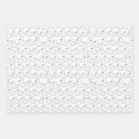 Cute Duck Pattern Inpakpapier Vel (Voorkant)