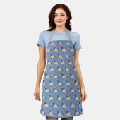 Cute Duck Pattern op Blue Schort (Gedragen)