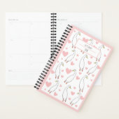 Cute Duck Pink Heart Personalize Planner (Display)
