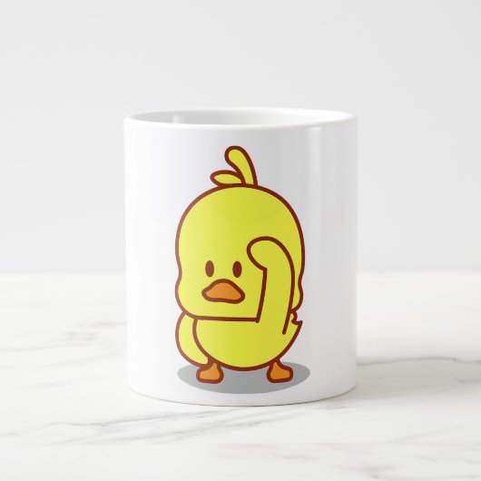 Cute Duck Rubber Ducking Dierenvriend Gift Extra Grote Beker (Voorkant)