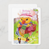 Cute Duck test het water Feestdagenkaart (Voorkant / Achterkant)