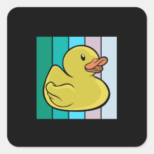 Cute Duck Vierkante Sticker