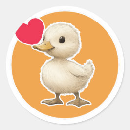 Cute Ducking Ronde Sticker