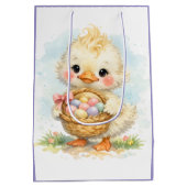 Cute Duckling Easter Egg Party Medium Cadeauzakje (Achterkant)