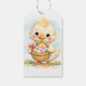 Cute Duckling Easter Egg Party Thank You Cadeaulabel (Achterkant)