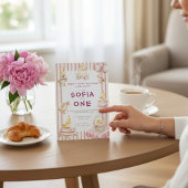 Cute Duckling First Birthday Invitation