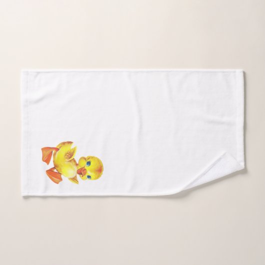 Cute Duckling sur l'ensemble de serviettes de bain (Serviette à main)