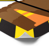 Cute Dump Truck and Digger Birthday Poster (Hoek)