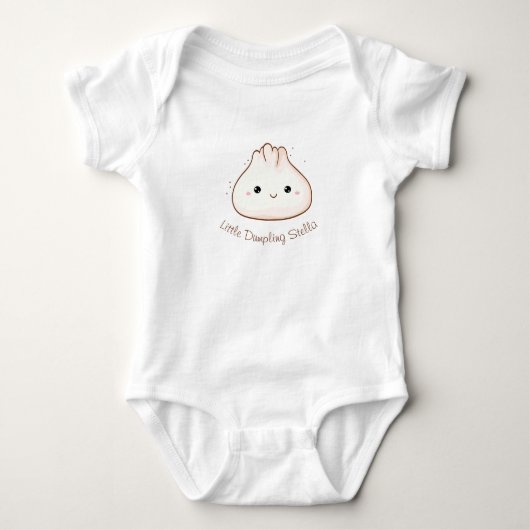 Cute Dumpling Script Persoonlijk Romper (Voorkant)