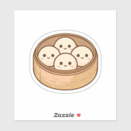 Cute Dumpling Squad Sticker – Kawaii Bamboe Stoomm