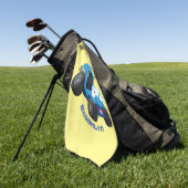 Cute dune buggy off road vehicle cartoon  golfhanddoek (Groen)