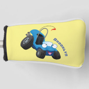 Cute dune buggy offroad voertuig cartoon golfheadcover