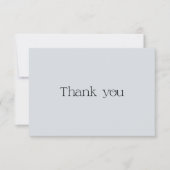 Cute Dusty Blue Typographie Swash Carte de remerci (Devant)