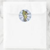 Cute Dwarf Seahorse Ronde Sticker (Tas)
