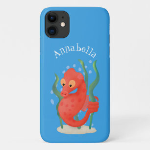 Cute dwergzeepaard cartoon iPhone 11 hoesje