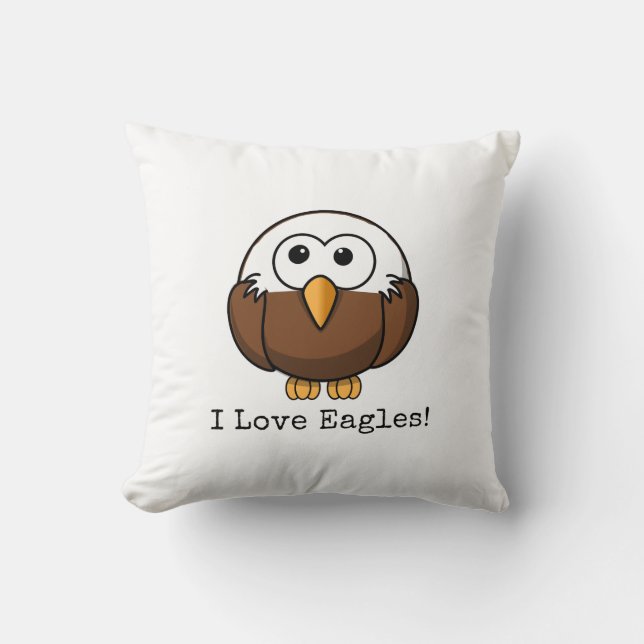 Cute Eagle Cartoon Kussen (Voorkant)