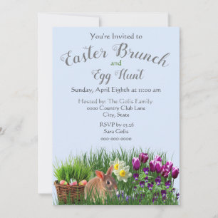 Cute Easter Brunch and Egg Hunt Family Kaart