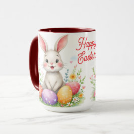 Cute Easter Bunny And Eggs Modern Collection Mok
