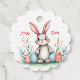 Cute Easter Bunny And Eggs Popular Collection Bedankjes Labels