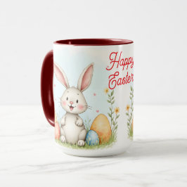 Cute Easter Bunny And Eggs Trendy Collection Mok