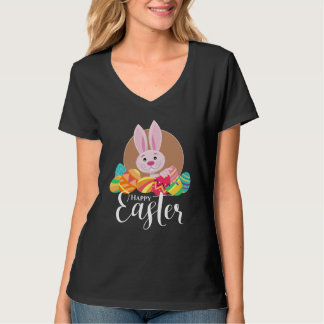 Cute easter bunny and Happy Easter  1 T-shirt