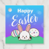 Cute Easter Bunny Eggs Bedankjes Labels (Voorkant)