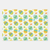 Cute Easter Bunny Eggs Flowers Inpakpapier Vel (Voorkant)