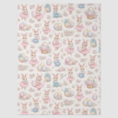 Cute Easter Bunny Floral Pattern - Pastel Spring  Tissuepapier (Voorkant)