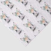 Cute Easter Bunny Floral Tissuepapier (Detail)