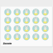 Cute Easter Bunny I Ronde Sticker (Vel)