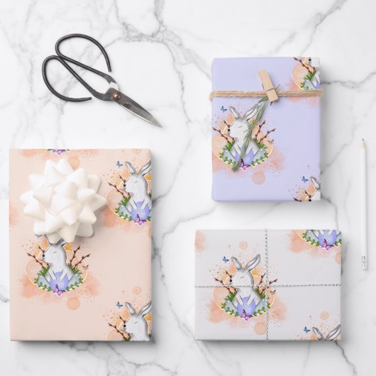 Cute Easter Bunny Inpakpapier Vel (Voorkant)