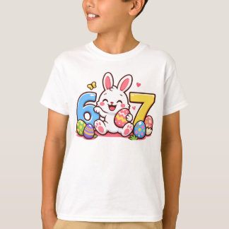 Cute Easter Bunny Kid 67 Meme T-shirt