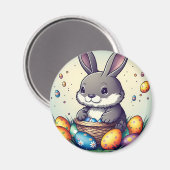 Cute Easter Bunny Magneet (Voorkant / Achterkant)