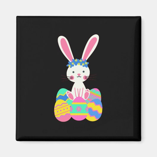 Cute Easter Bunny Magneet (Voorkant)